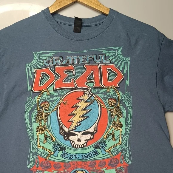 Grateful Dead Blue and Red Short Sleeve Tee Size M Circa 2024 - Picture 4 of 7